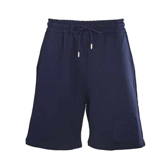 Gucci Navy Tonal Logo Patch Drawstring Shorts