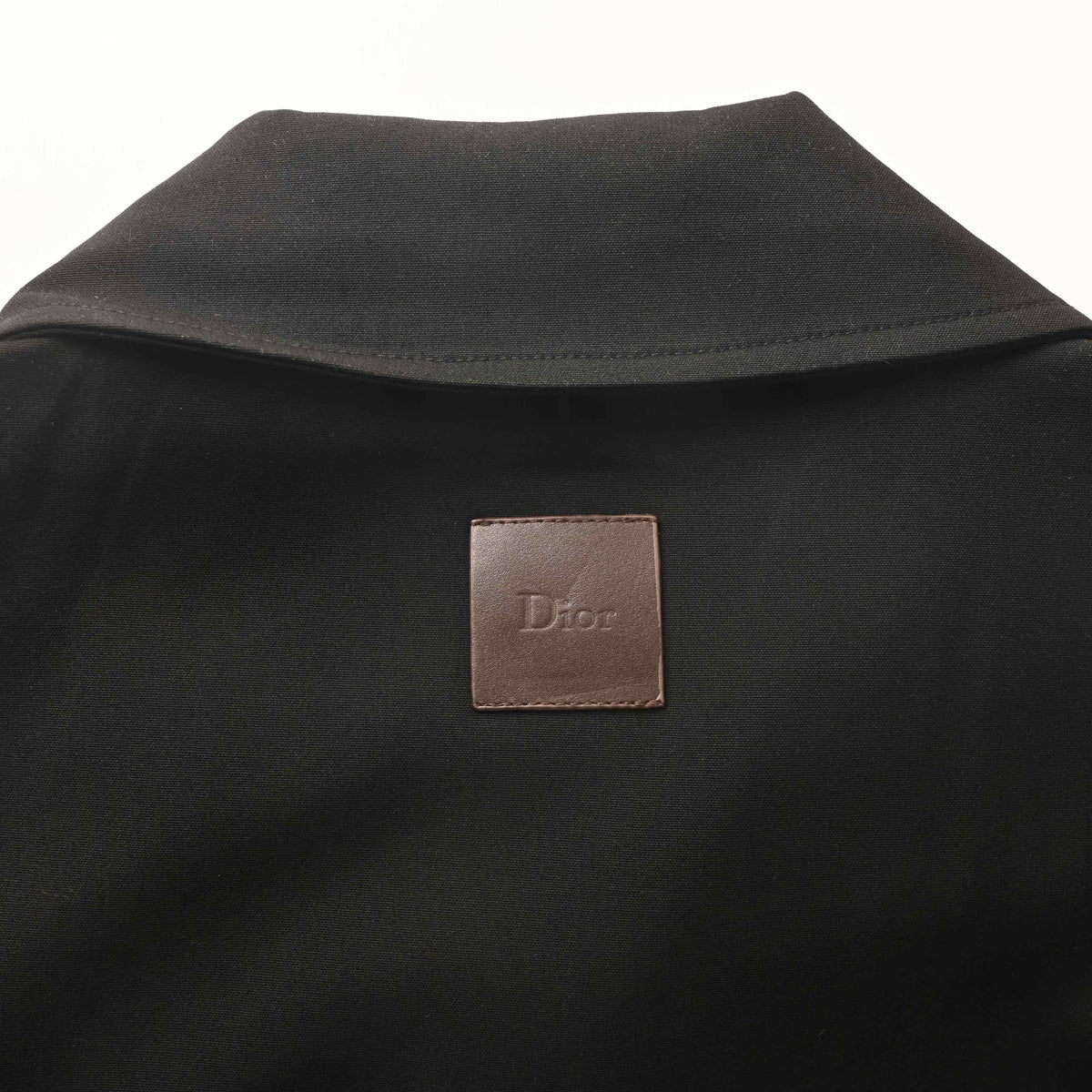 Christian Dior Collared Zip-Up Jacket with Buckle Hem Detail, Casual Layering Outerwear