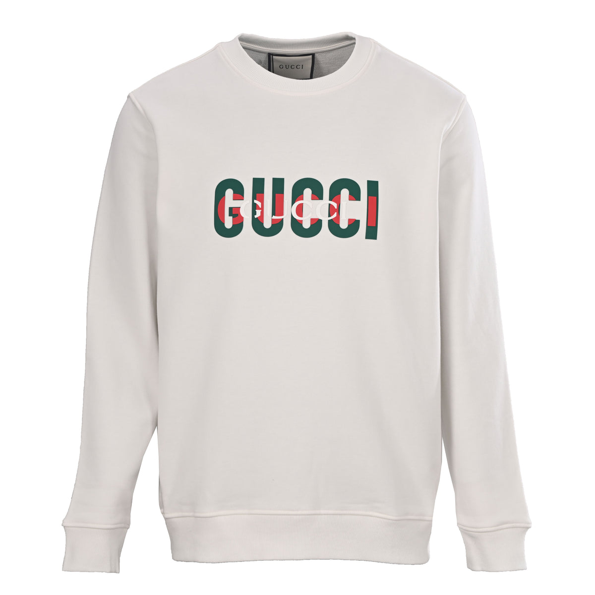 Gucci Unisex Vintage Overlapping Lettering Cotton Sweatshirt