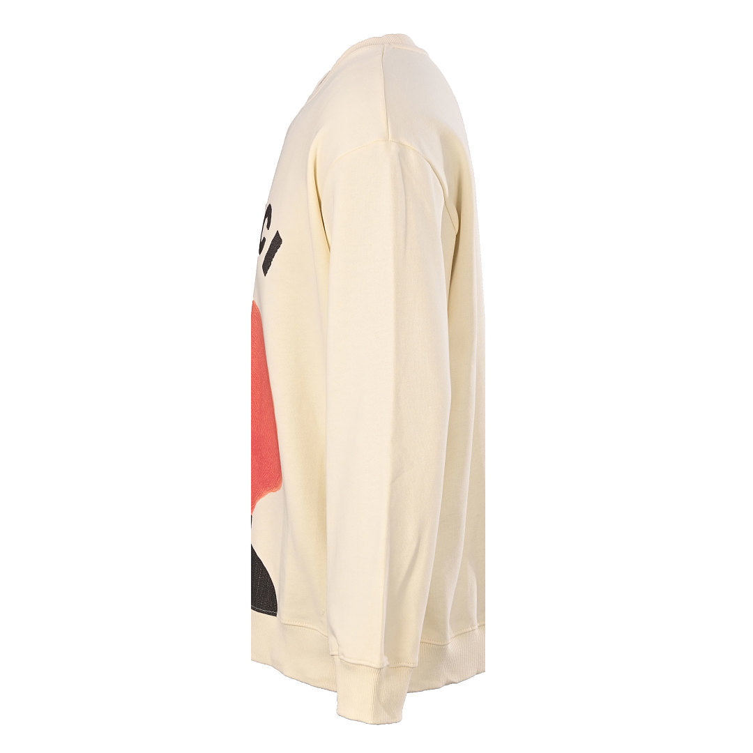 GUCCI Cream Coral Dog Graphic Cotton Sweatshirt