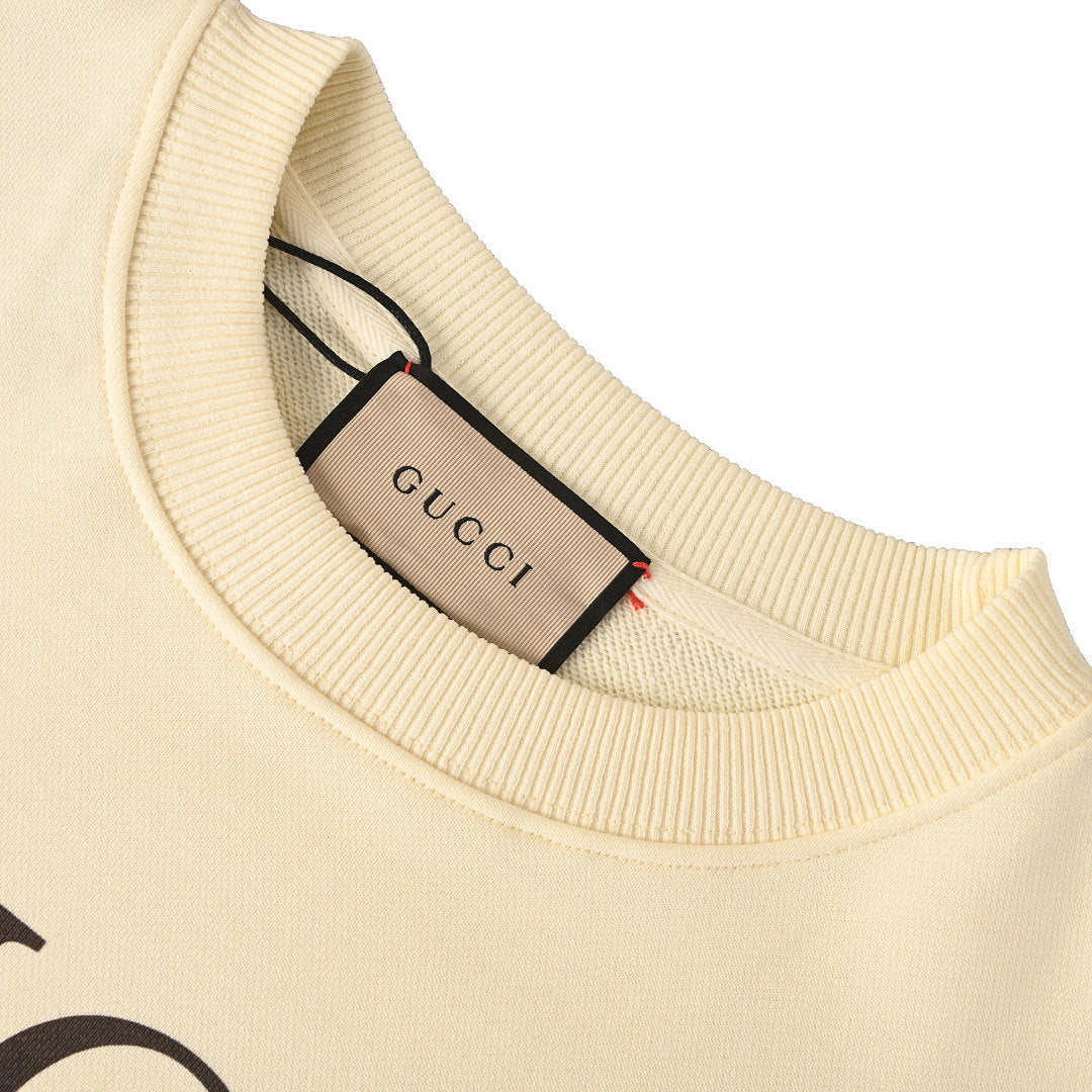 GUCCI Cream Six Cats Graphic Cotton Sweatshirt