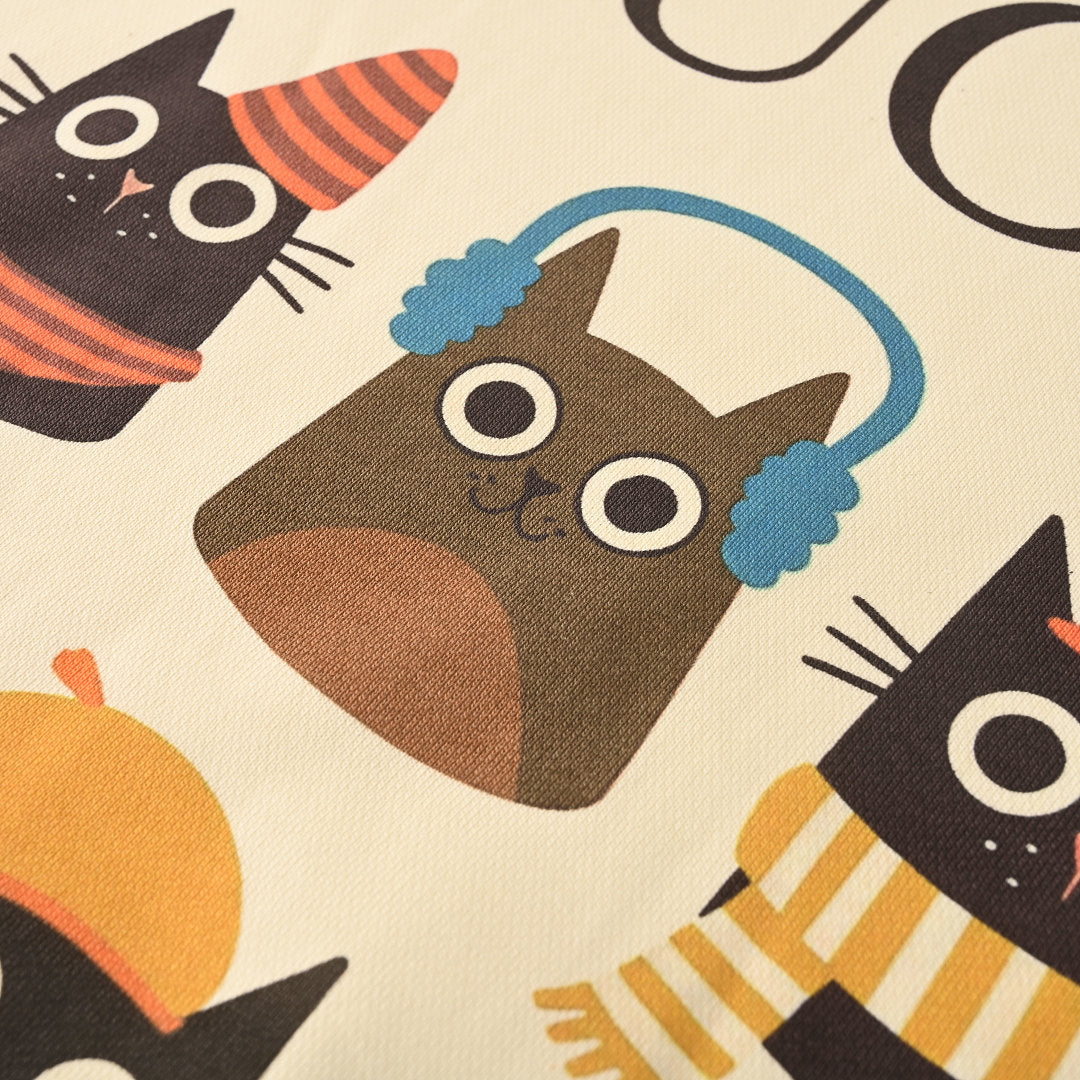 GUCCI Cream Six Cats Graphic Cotton Sweatshirt