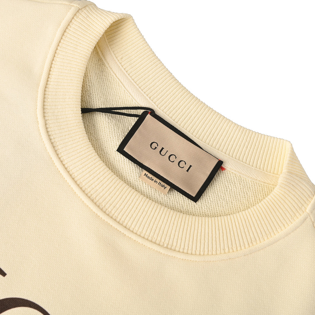 GUCCI Cream Sunglasses Dog Cotton Sweatshirt