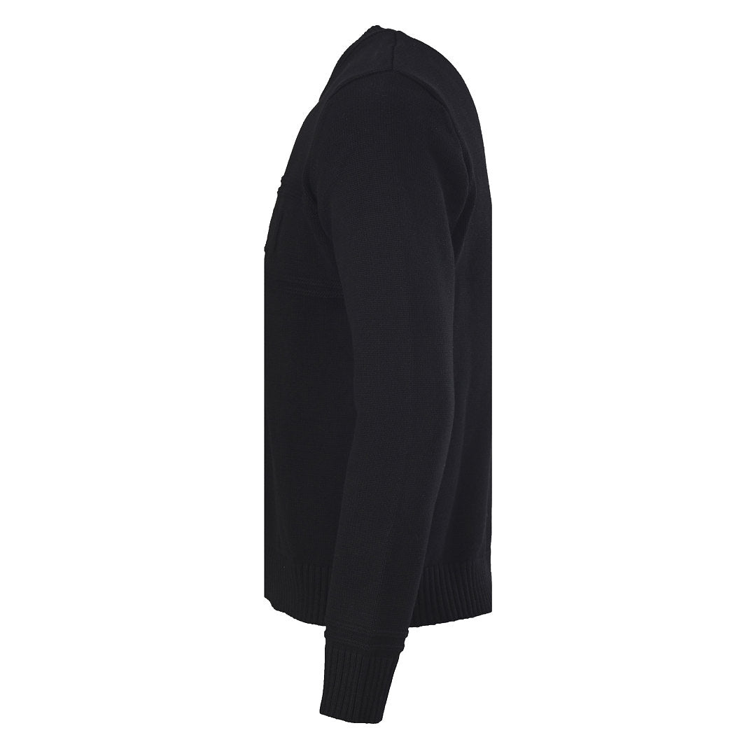 GUCCI Black Logo Jacquard Wool-Blend Crewneck Sweater