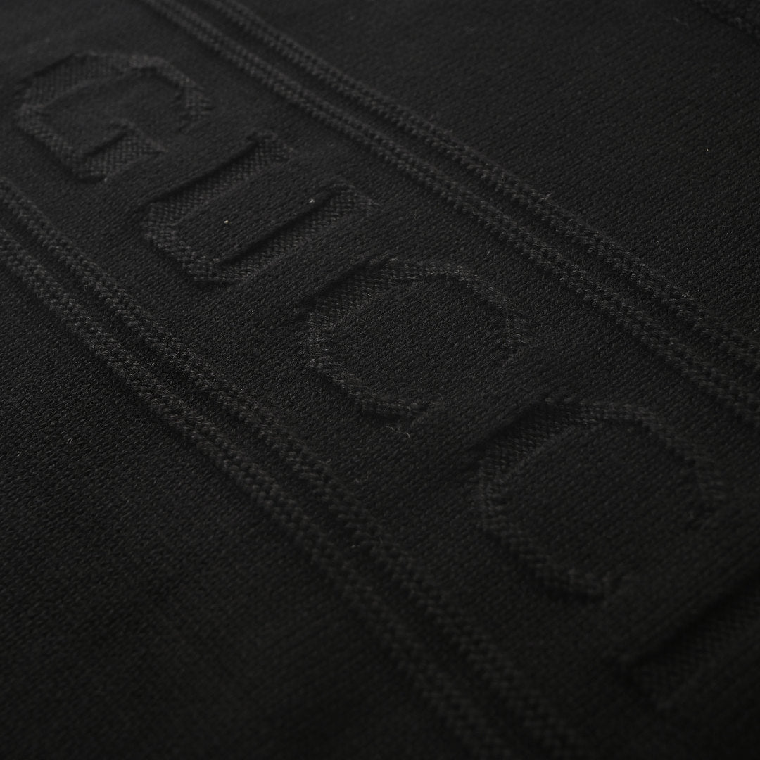 GUCCI Black Logo Jacquard Wool-Blend Crewneck Sweater
