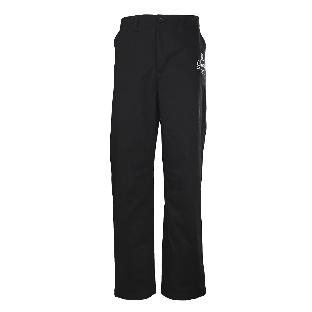 GUCCI Black Cotton Twill Straight-Leg Pants