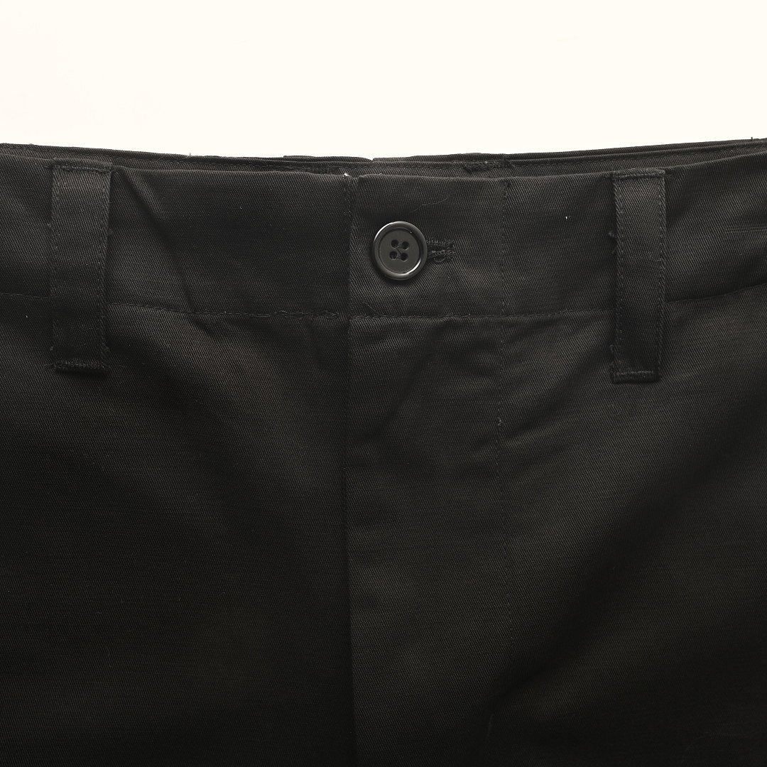 GUCCI Black Cotton Twill Straight-Leg Pants