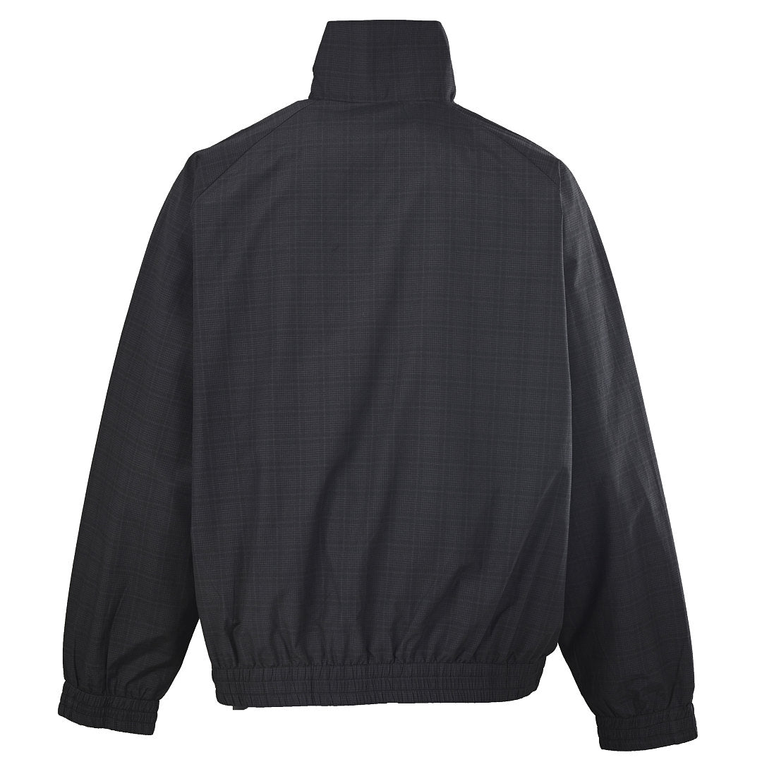 GUCCI Check Stand-Collar Jacket with Embroidered Emblem