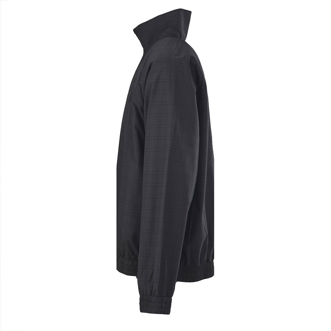 GUCCI Check Stand-Collar Jacket with Embroidered Emblem