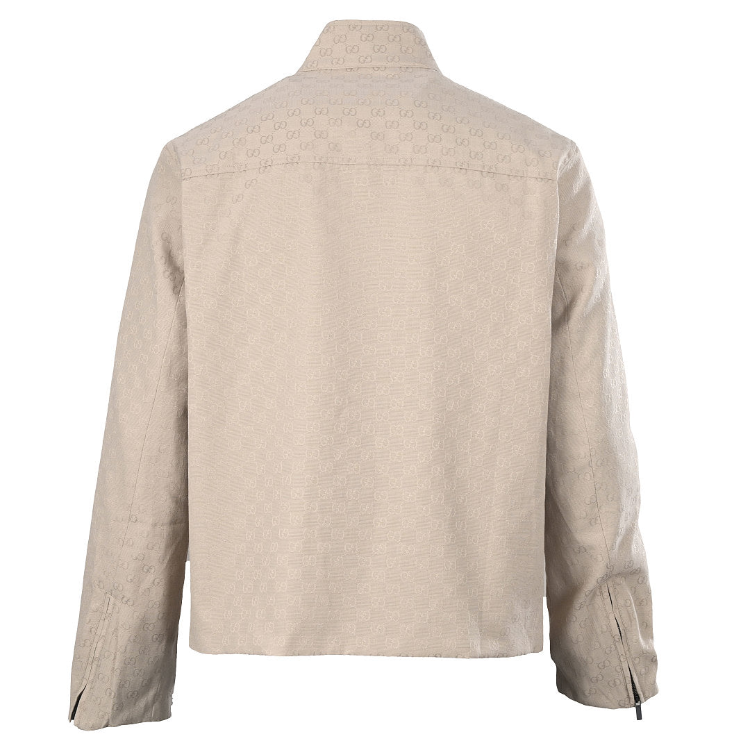 GUCCI GG Jacquard Canvas Zip-Up Jacket