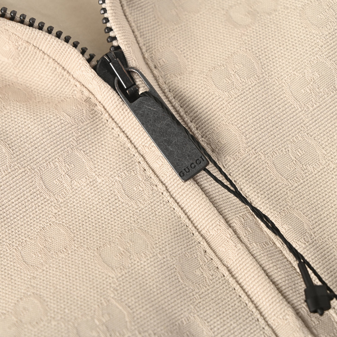 GUCCI GG Jacquard Canvas Zip-Up Jacket