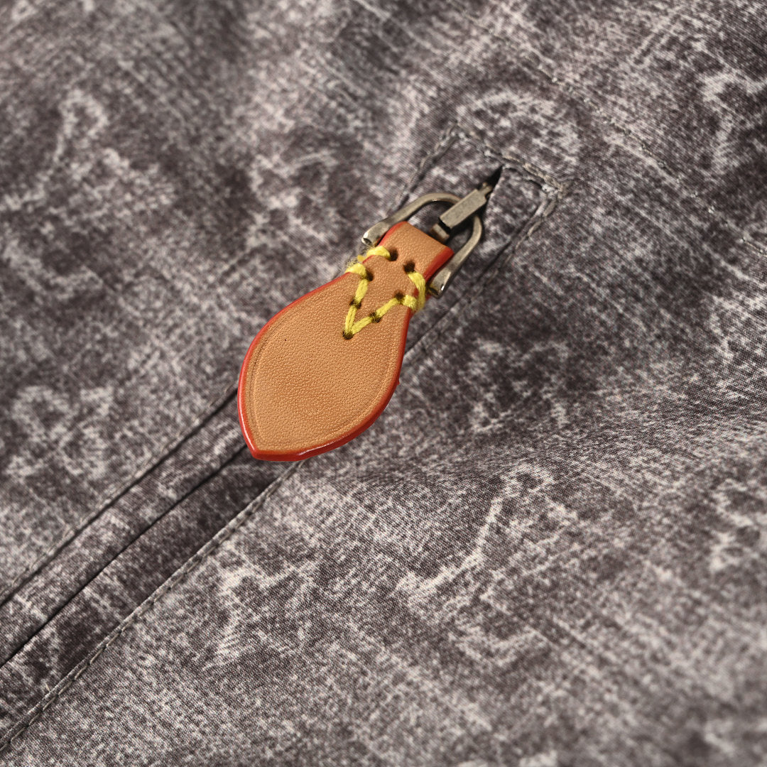 Louis Vuitton Digital Print Jacket with Leather Trim