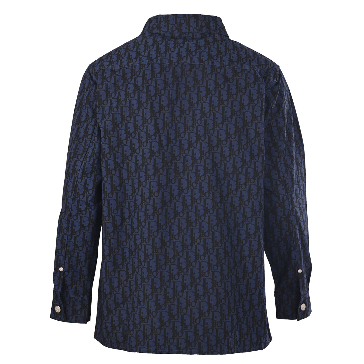 Christian Dior Monogram Denim Overshirt, All-Over Pattern Jean Shirt Jacket for Layered Casual Looks