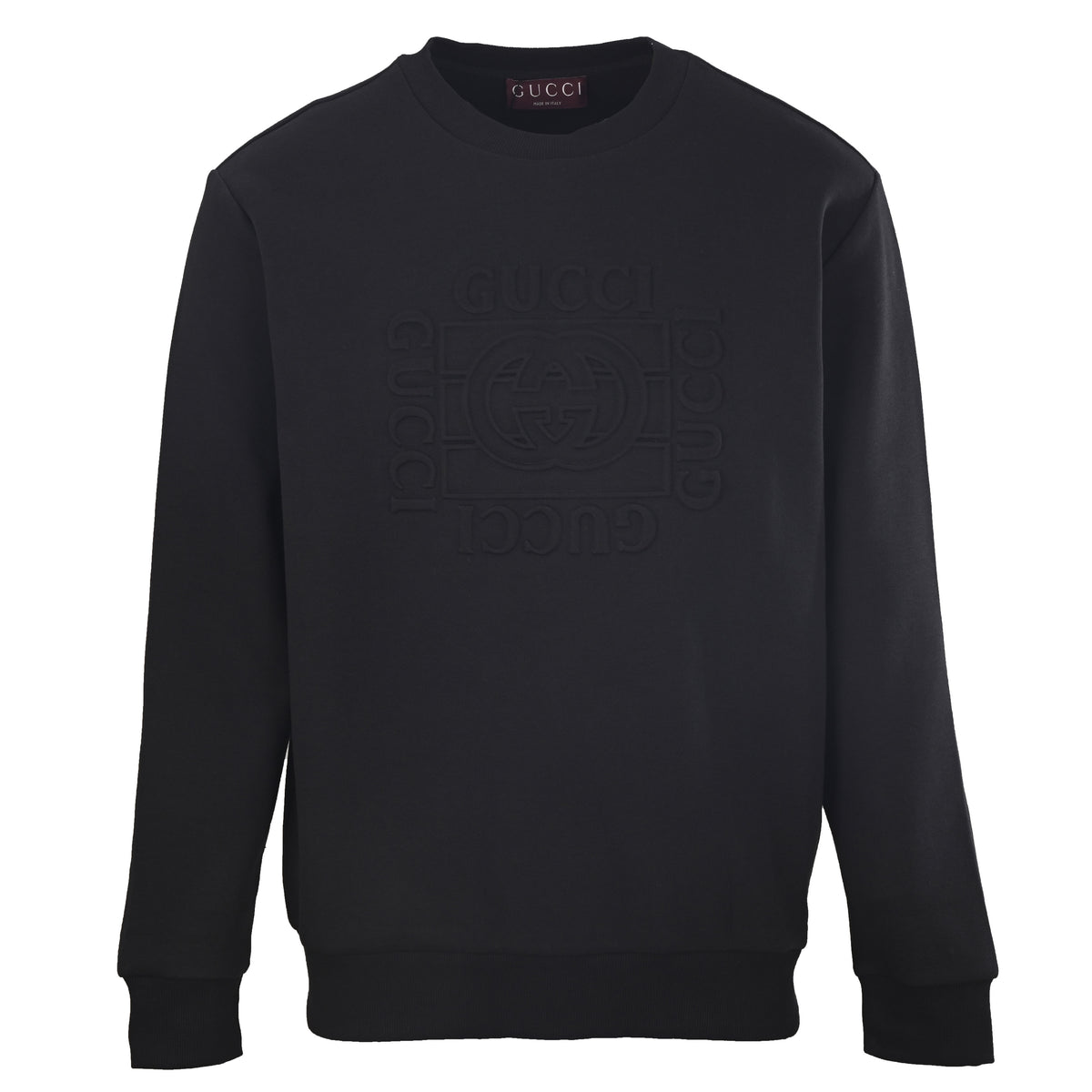 Gucci Embossed Interlocking G Cotton Crewneck Sweatshirt