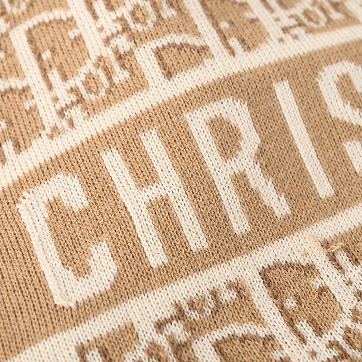 Christian Dior Monogram Jacquard Reversible Cashmere Knit Jacket for Statement Casual Layering