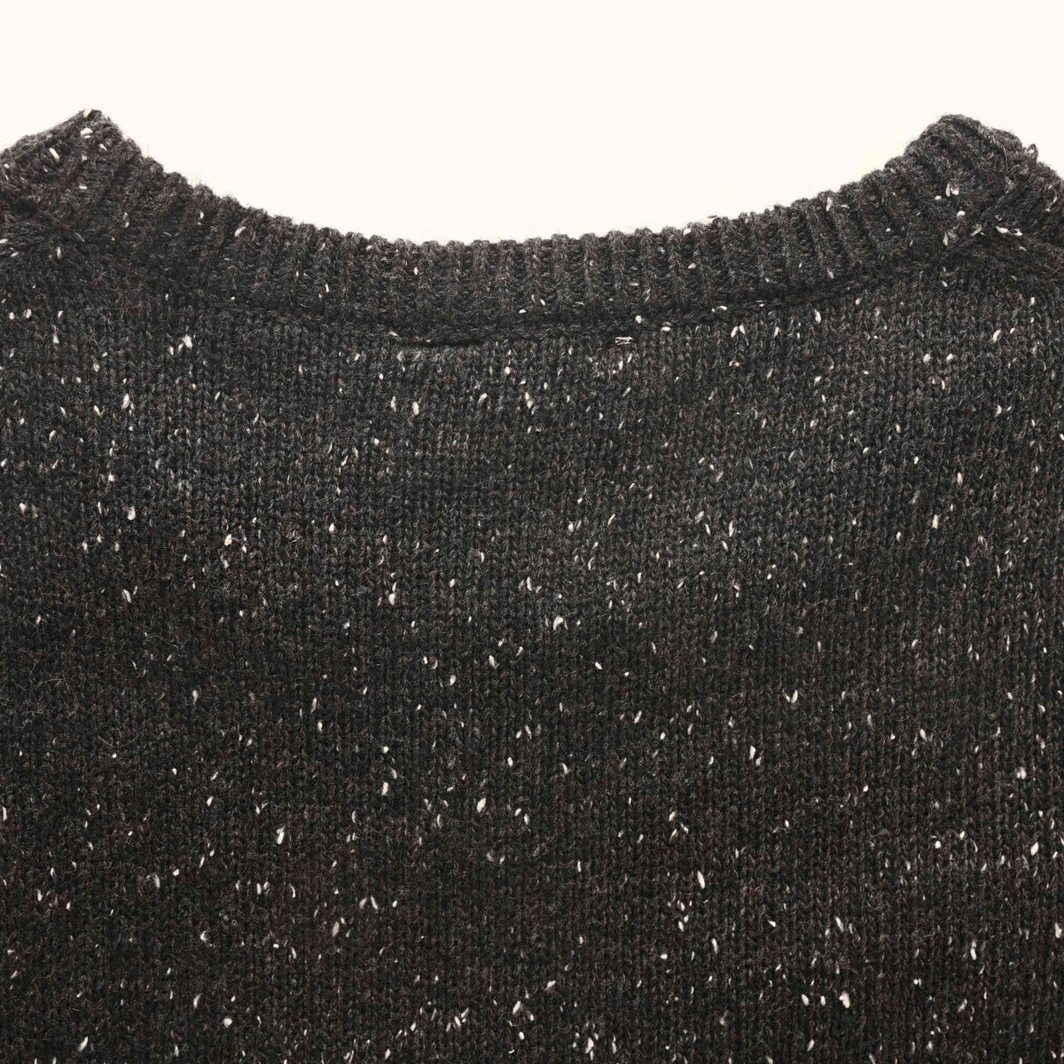Christian Dior Embroidered Lettering Crew Neck Sweater with Mottled Knit Effect