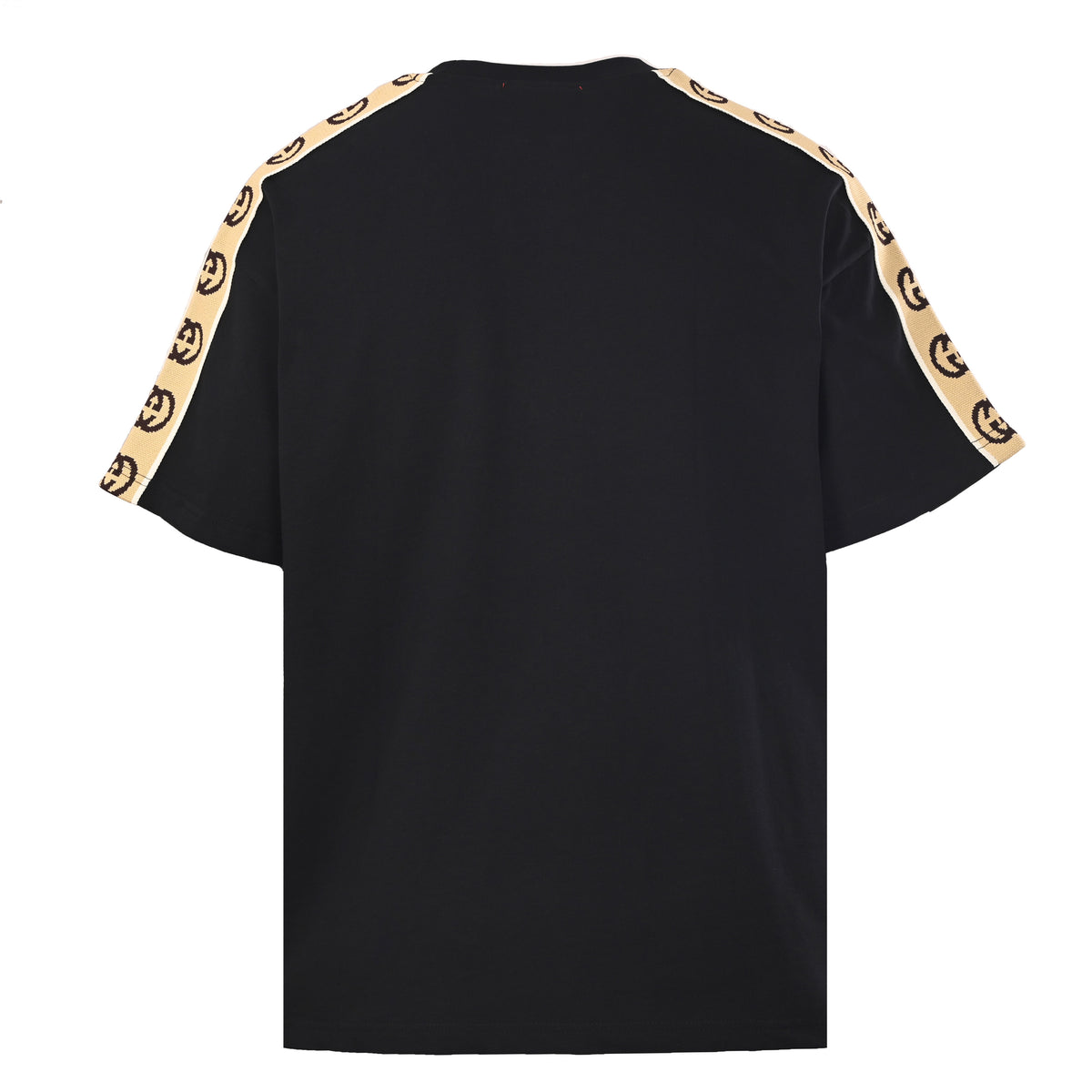 Gucci Black GG Jacquard Tape Oversized Cotton T-Shirt