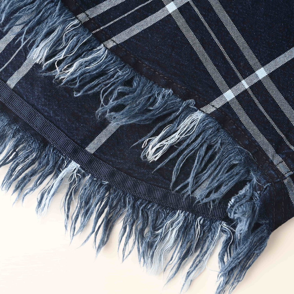 Christian Dior Plaid Long Sleeve Shirt Jacket with Fringed Hem, Casual Layering Overshirt