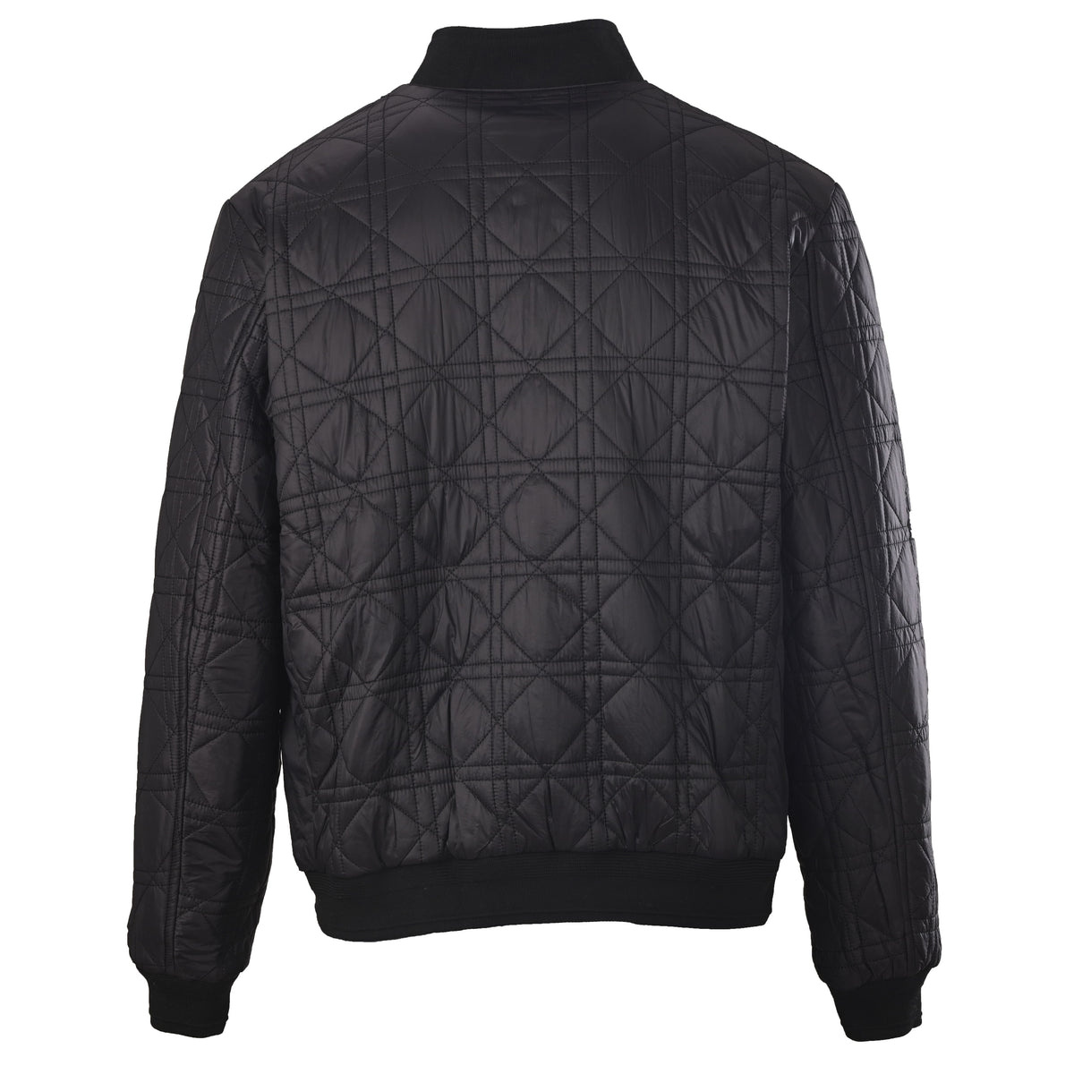 Christian Dior Reversible Cannage Quilted Padded Jacket, Geometric Pattern Outerwear for Layered Looks