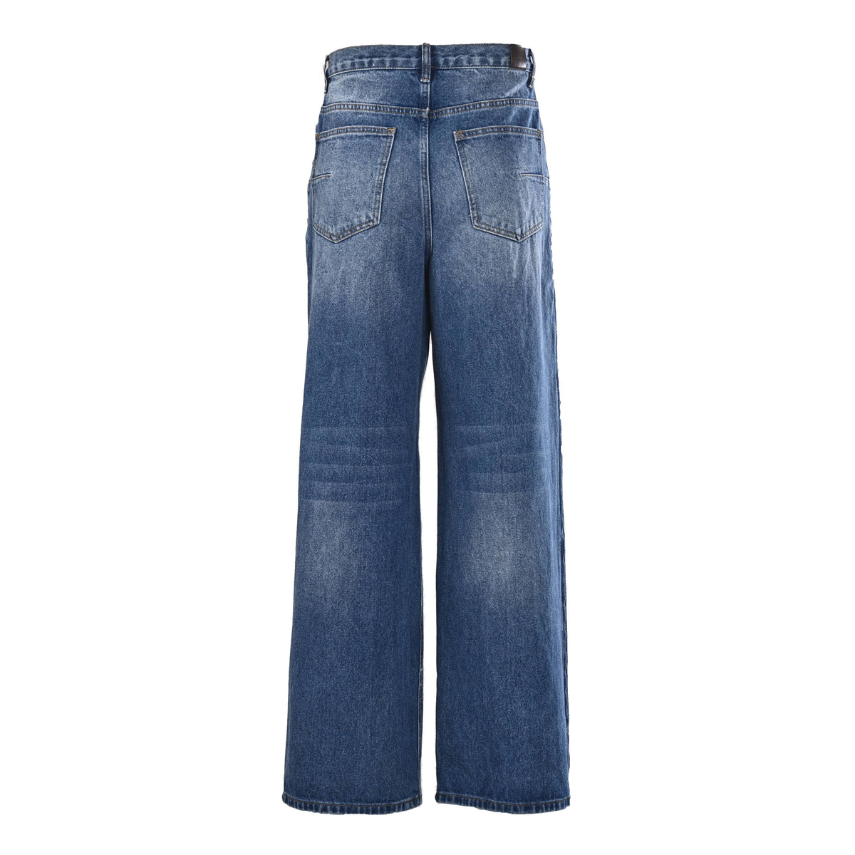 Christian Dior Side Stripe Jacquard Lettering Jeans, Leather Label Full-Length Denim Pants