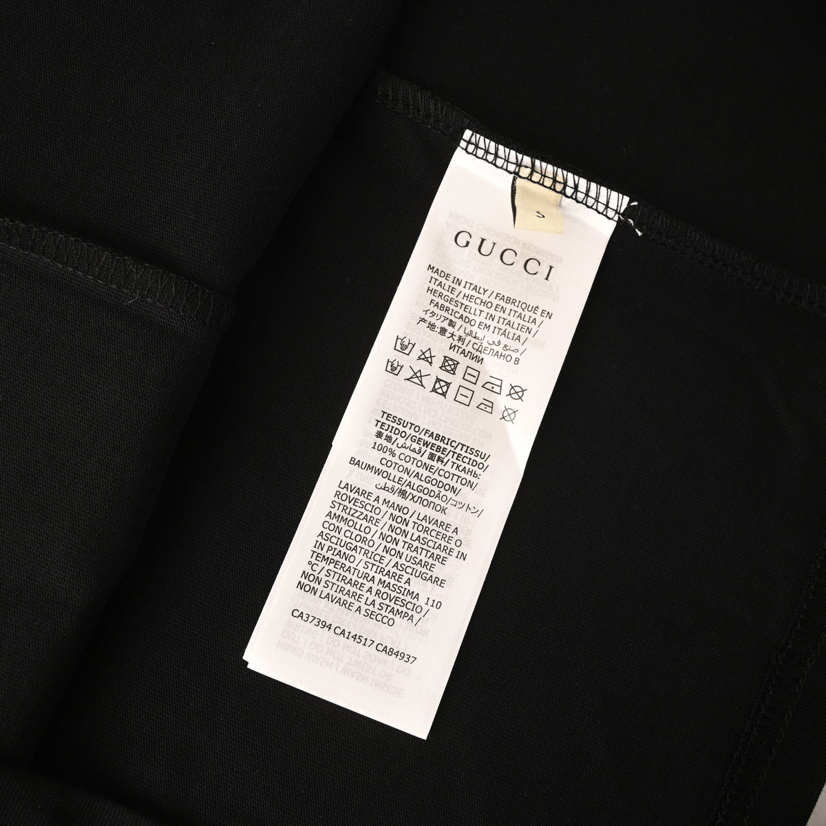 Gucci Black Tonal Embossed Logo Crewneck T-Shirt