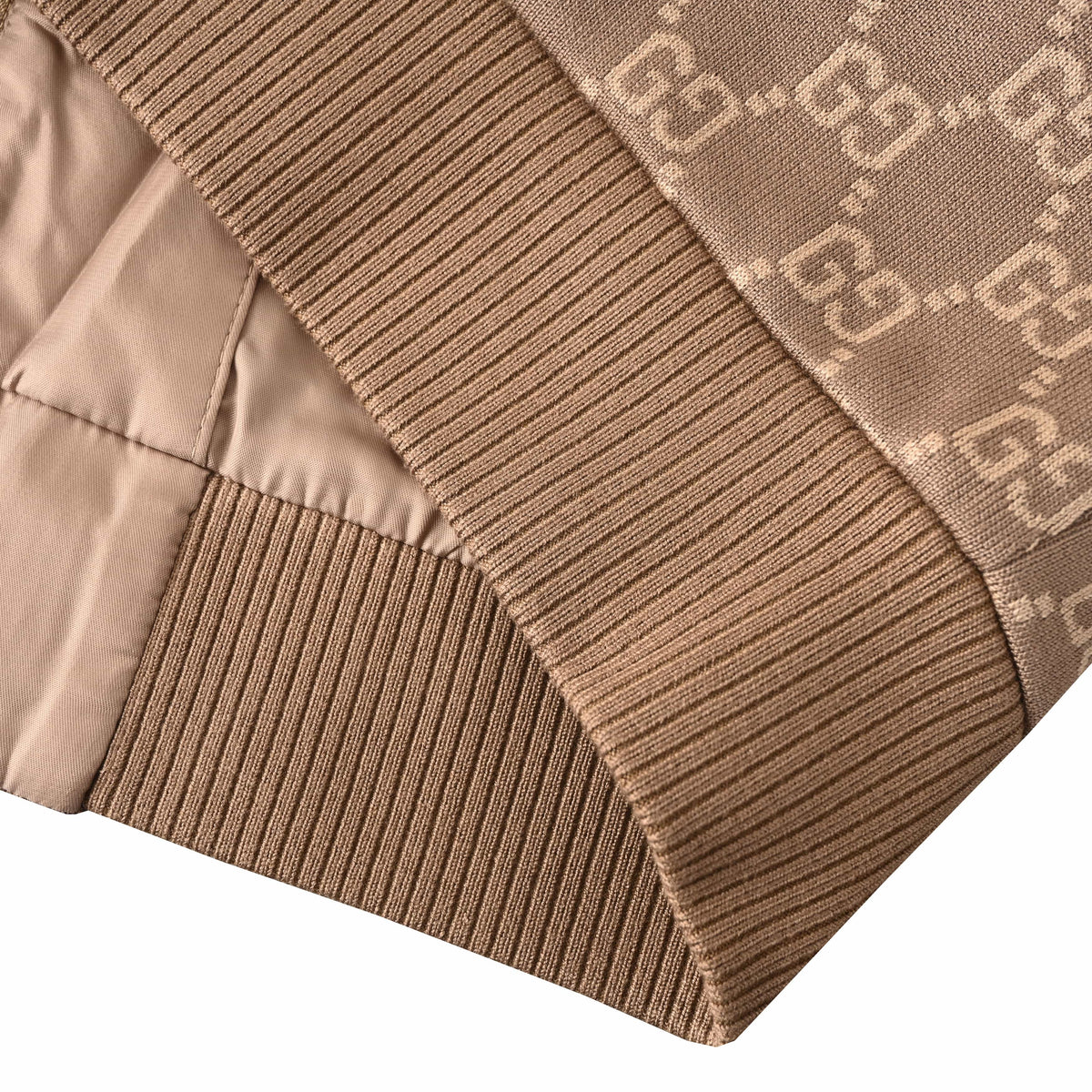 Gucci Unisex GG Jacquard Knit Bomber Jacket