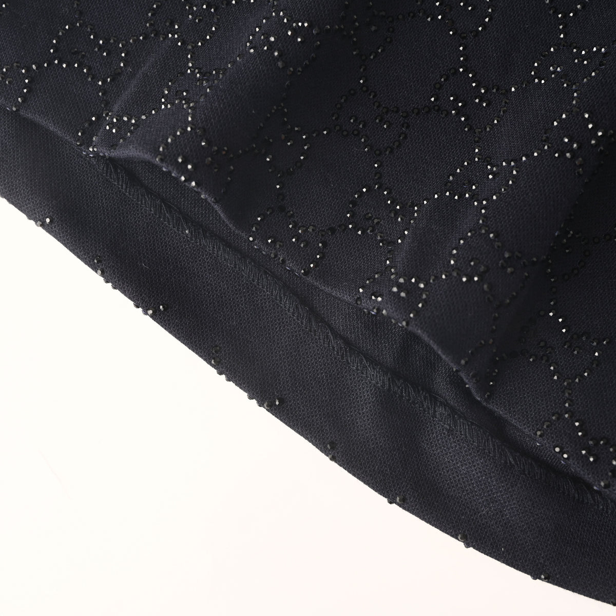 Gucci Navy Rhinestone Embellished Drawstring Shorts
