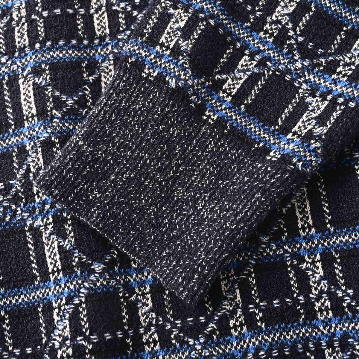 Christian Dior Starry Check Knit Sweater with Embroidered Detail and Crewneck Pullover Style