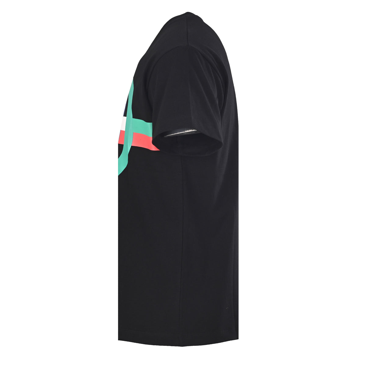 Gucci Black Multicolor Interlocking GG Logo Print Oversized Cotton T-Shirt