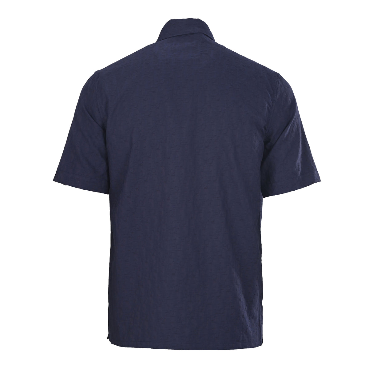 Christian Dior Subtle Jacquard Short-Sleeve Shirt with Woven Pattern for Smart Casual Styling