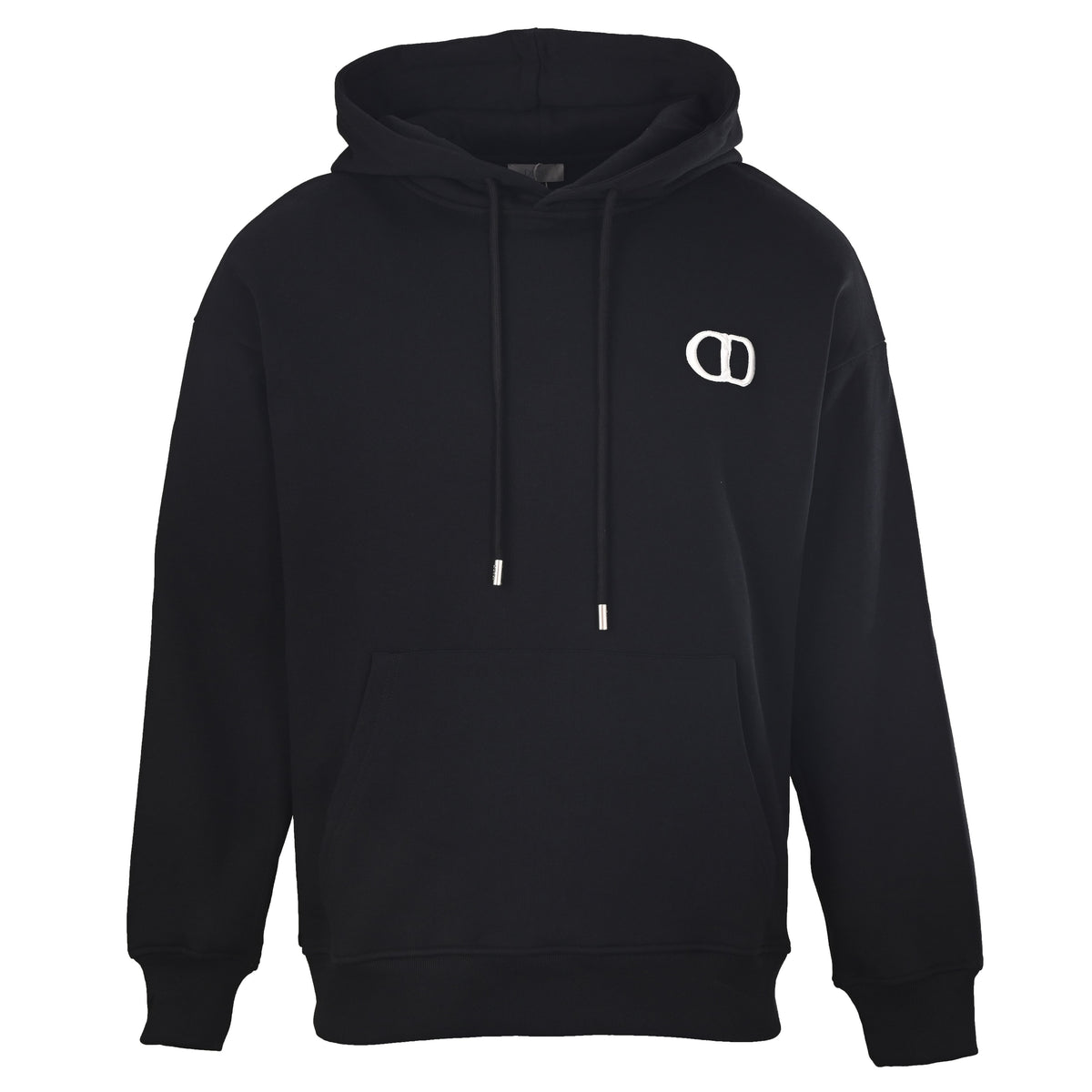 Christian Dior Classic CD Letter Embroidered Hoodie for Casual Layering and Everyday Streetwear Styling