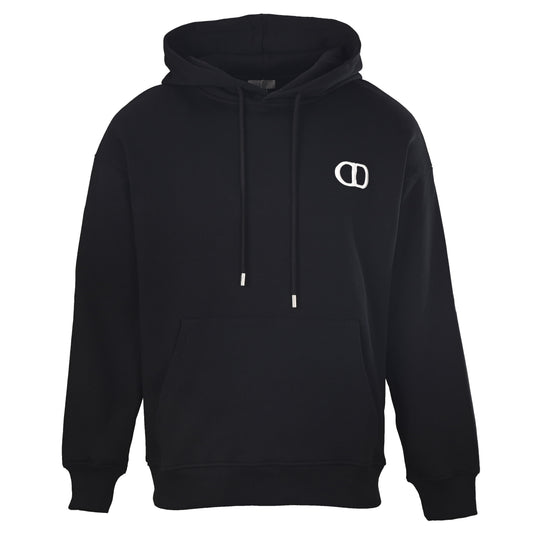 Christian Dior Classic CD Letter Embroidered Hoodie for Casual Layering and Everyday Streetwear Styling