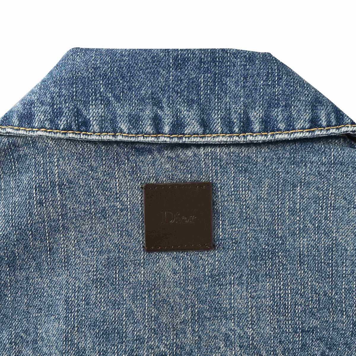 Christian Dior Embroidered Pocket Denim Jacket, Zip-Up Jean Outerwear for Casual Streetwear