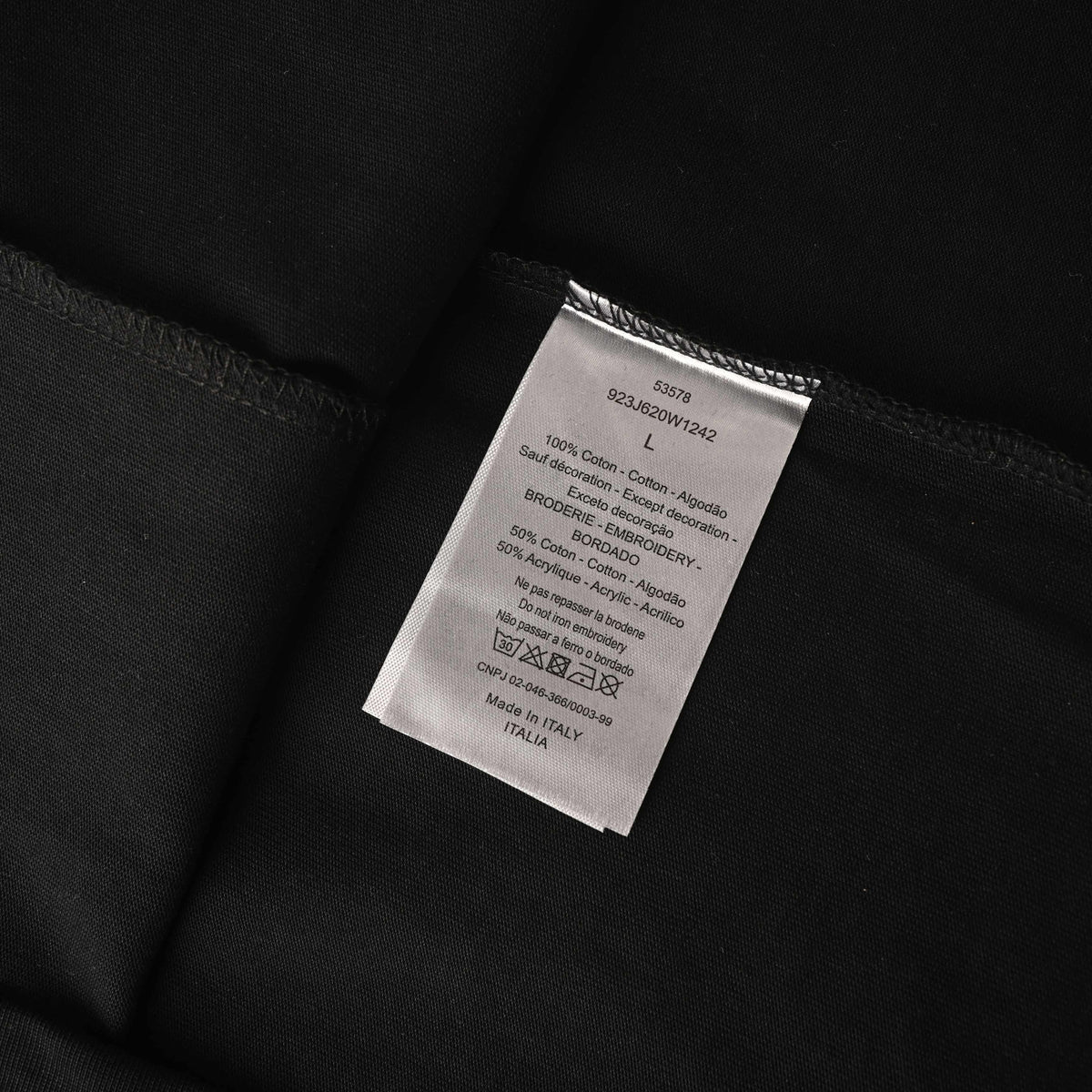 Christian Dior Neckline Label Detail Long Sleeve Tee for Casual Layered Outfits