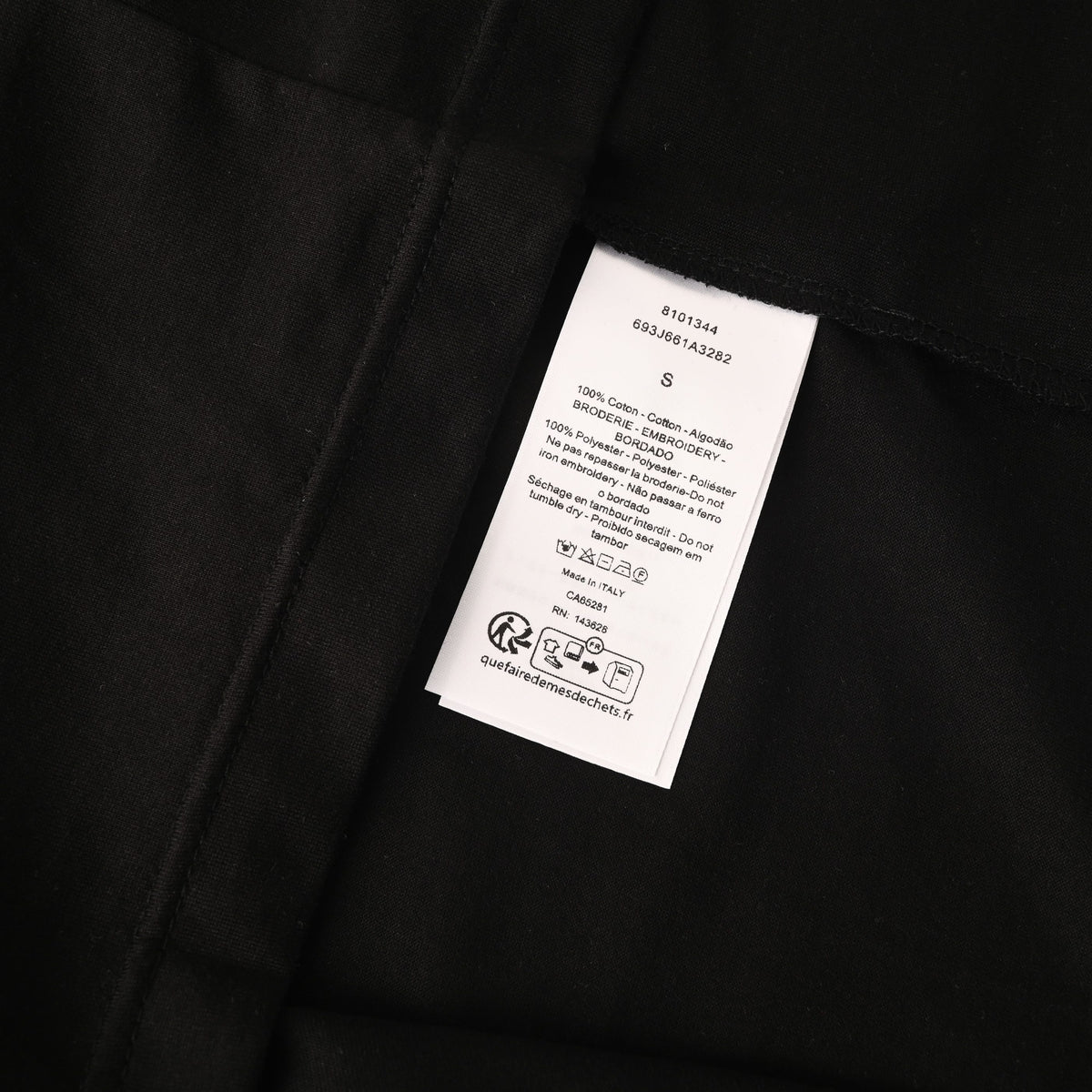 Christian Dior Chest Embroidery Short-Sleeve T-Shirt