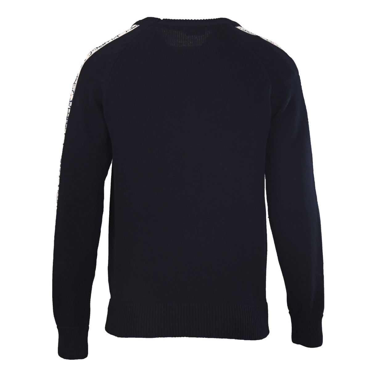 Christian Dior Side Lettering Jacquard Crewneck Sweater, Statement Pullover for Smart Casual Outfits