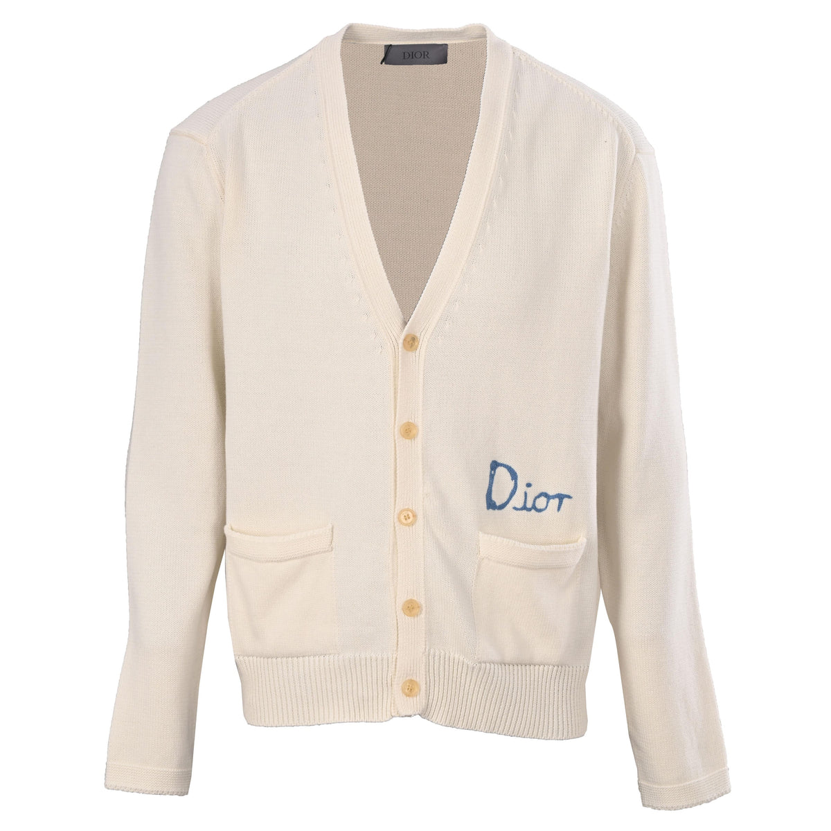 Christian Dior Letter Jacquard Knit Cardigan for Smart Casual Layering and Everyday Outfits