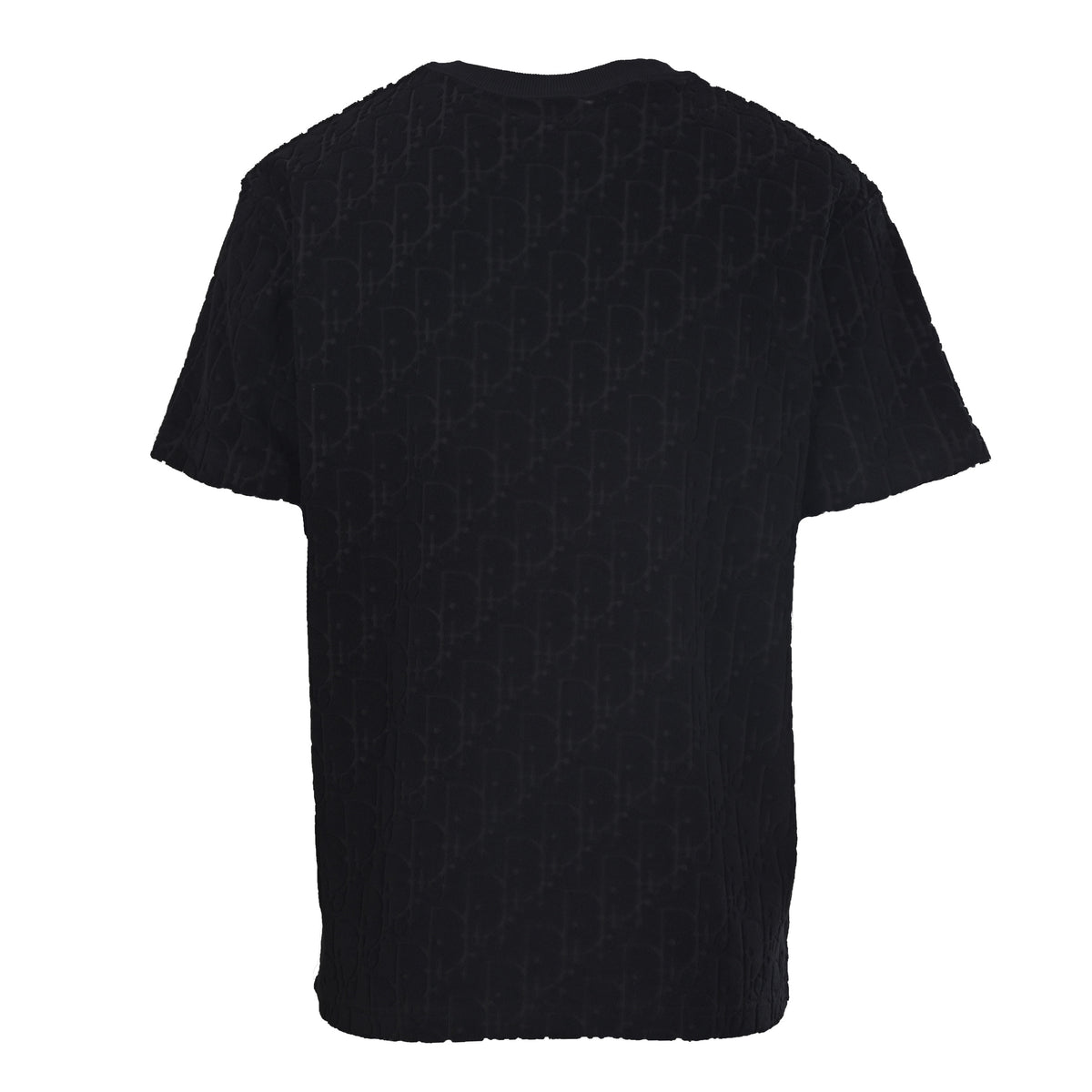 Christian Dior Letter Monogram Short-Sleeve T-Shirt with All-Over Jacquard Pattern