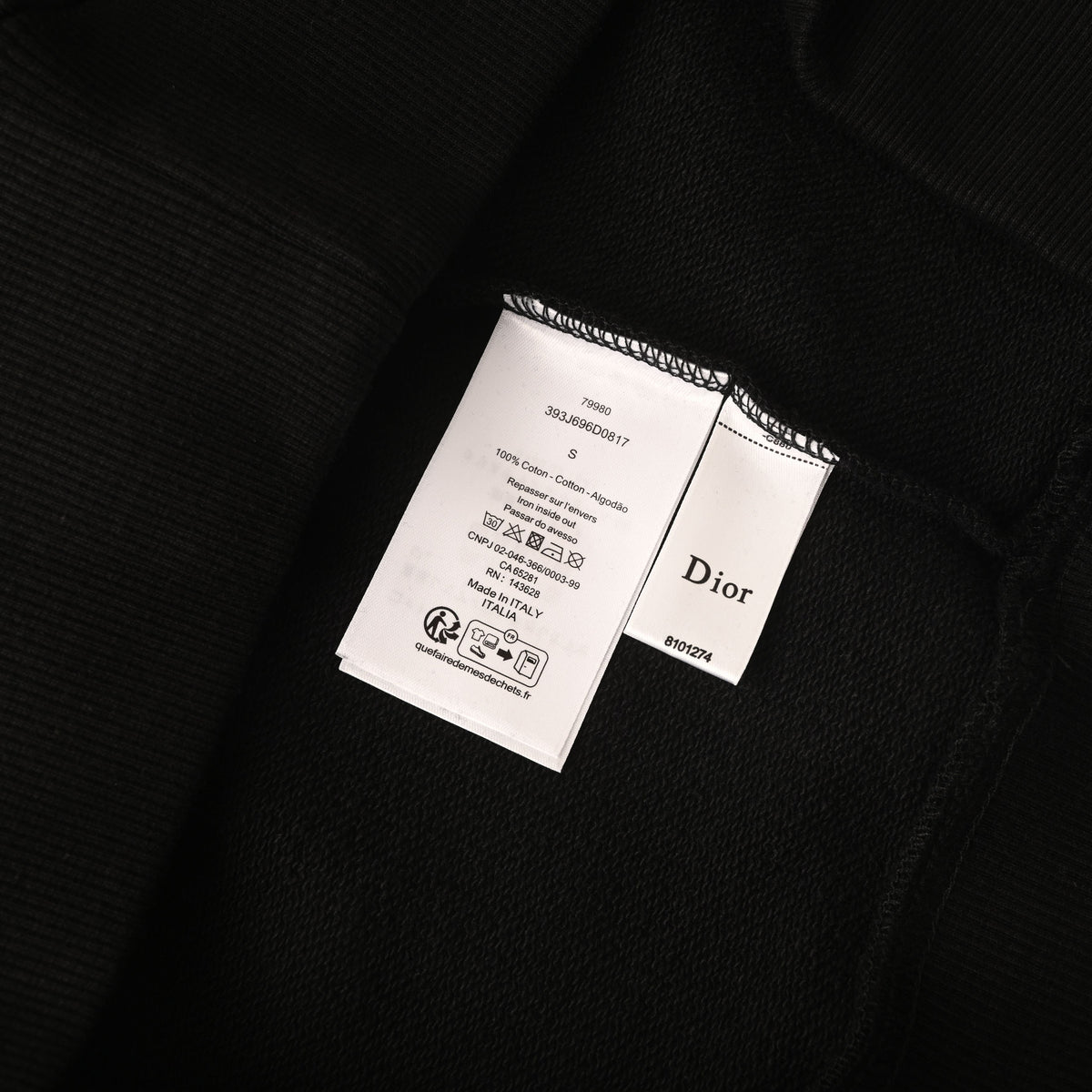 Christian Dior Medaillon Embroidered Round Logo Crewneck Sweatshirt, Casual Streetwear Pullover