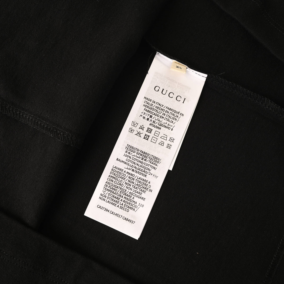 Gucci Black Multicolor Interlocking GG Logo Print Oversized Cotton T-Shirt