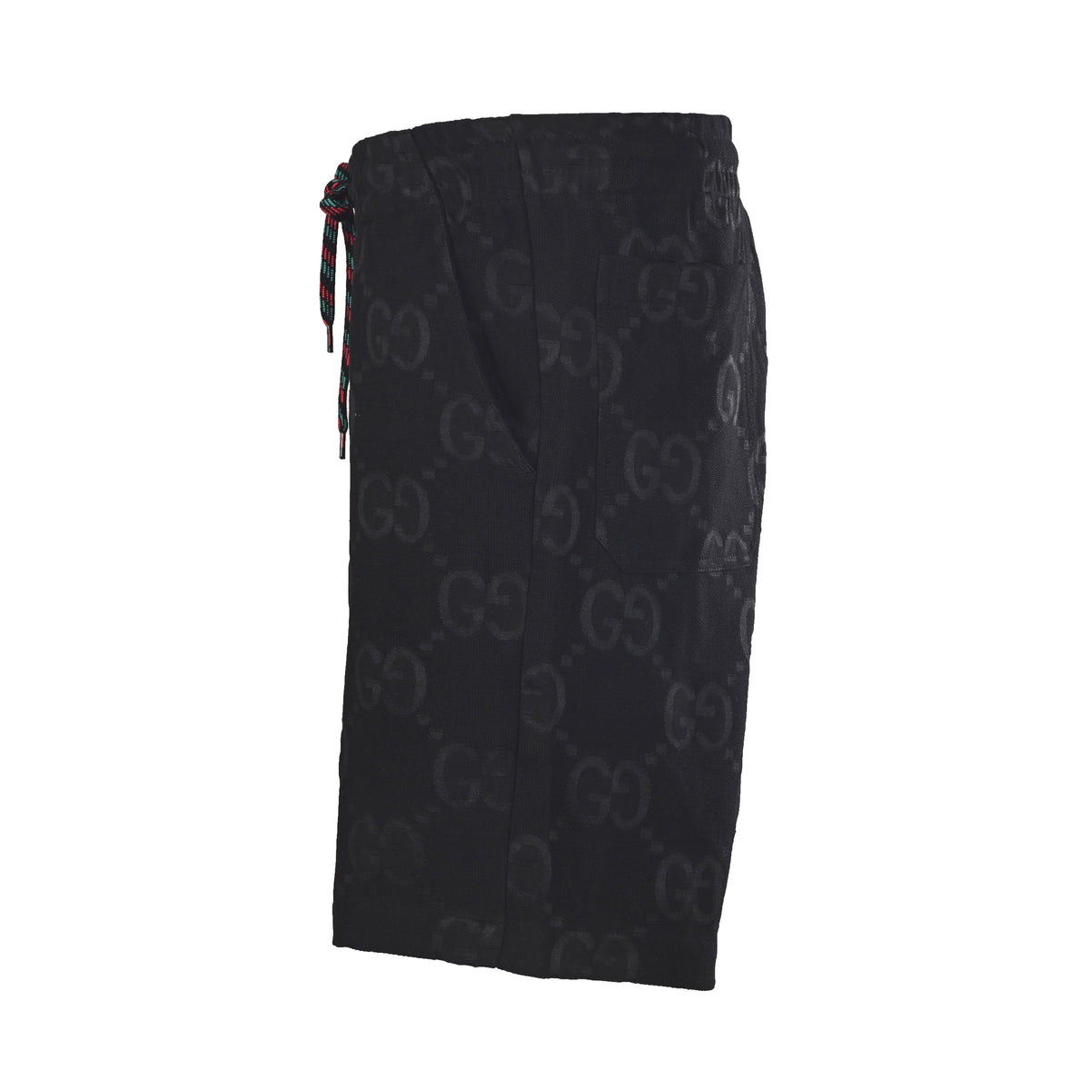 Gucci Black Jumbo GG Jacquard Drawstring Shorts