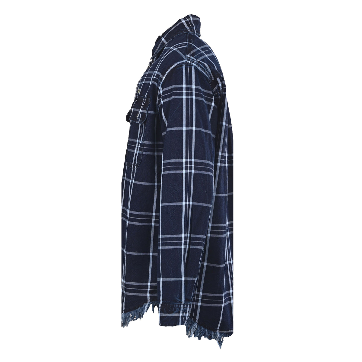 Christian Dior Plaid Long Sleeve Shirt Jacket with Fringed Hem, Casual Layering Overshirt
