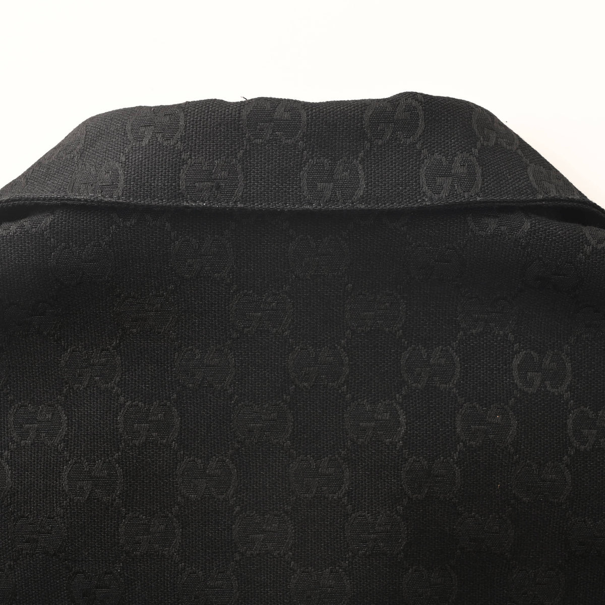 Gucci Black Tonal GG Jacquard Short-Sleeve Camp Collar Shirt