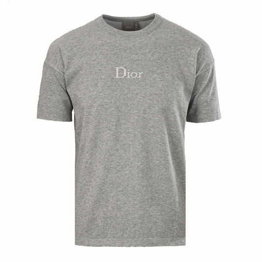 Christian Dior Small Logo Knit T-Shirt with Drop Shoulders and Short Sleeves for Minimalist Styling