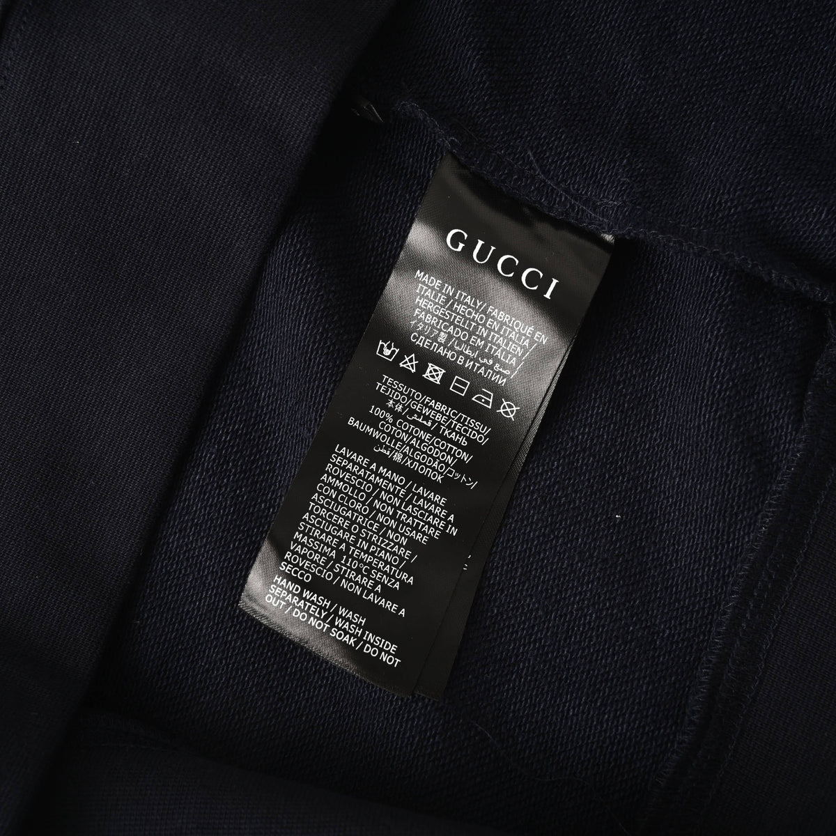 Gucci Navy GG Belt Print Relaxed-Fit Pullover Hoodie