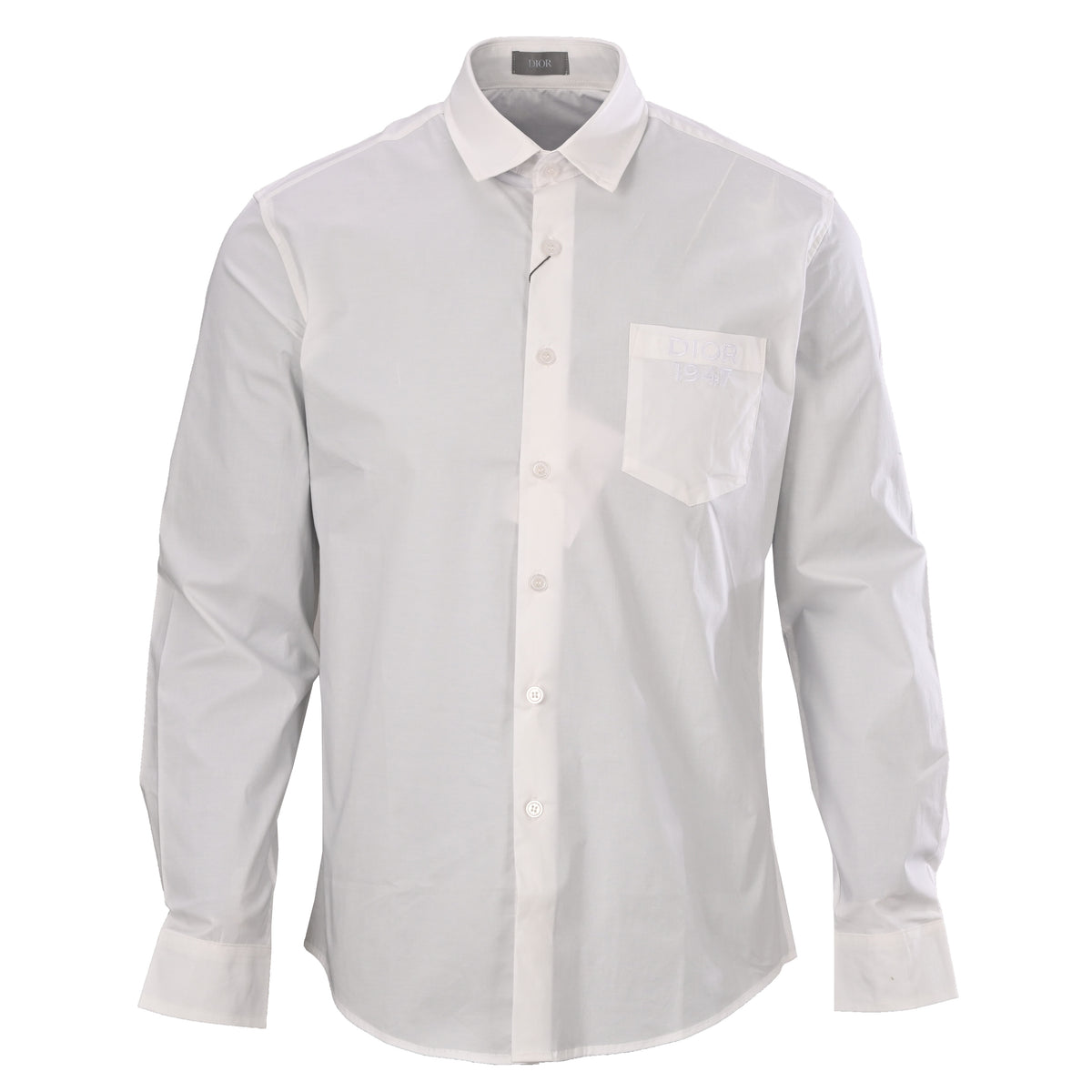 Christian Dior Pocket Detail Shirt with 1947 Embroidery, Long Sleeve Style for Smart Casual Outfits