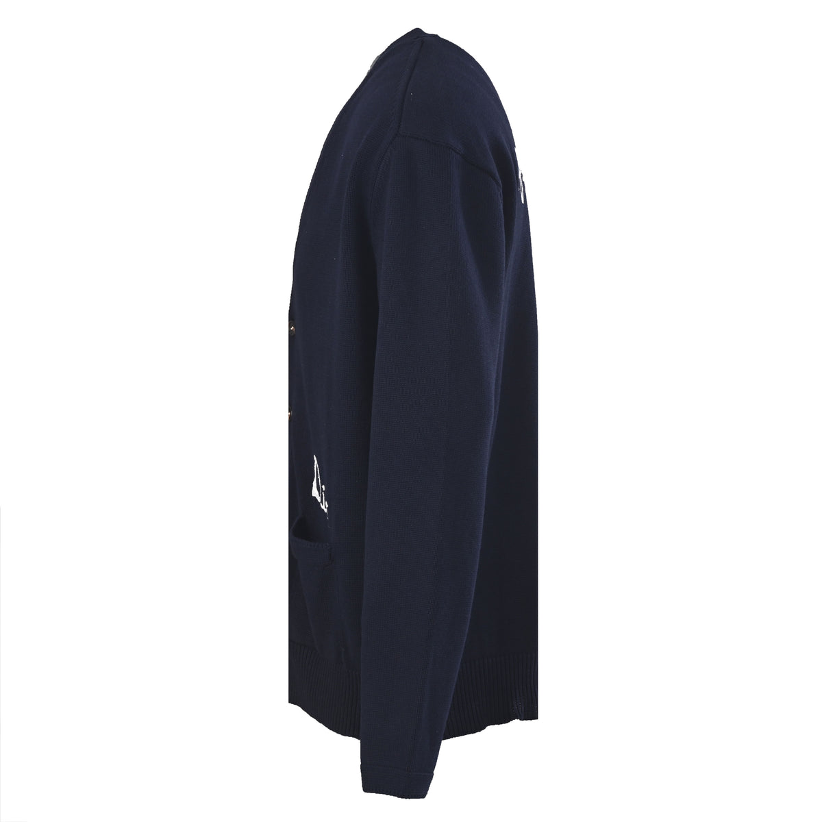 Christian Dior Jacquard Lettering Cardigan, Patterned Knitwear for Everyday Layered Looks
