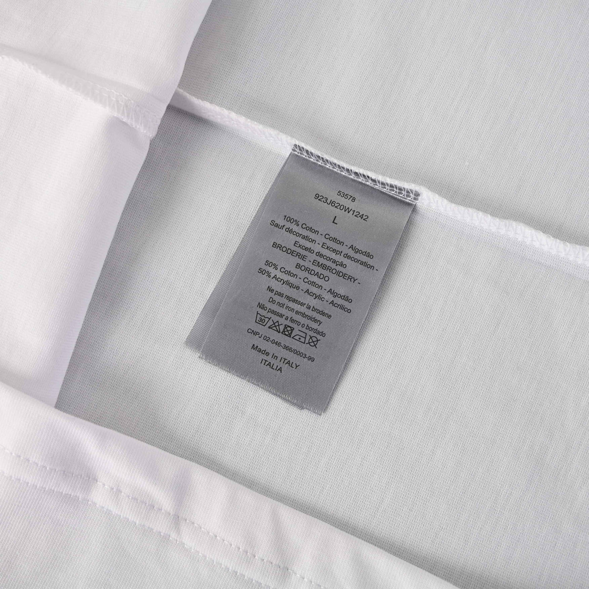 Christian Dior Long Sleeve T-Shirt with Neckline Label Detail for Everyday Layering