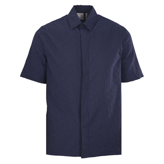 Christian Dior Subtle Jacquard Short-Sleeve Shirt with Woven Pattern for Smart Casual Styling