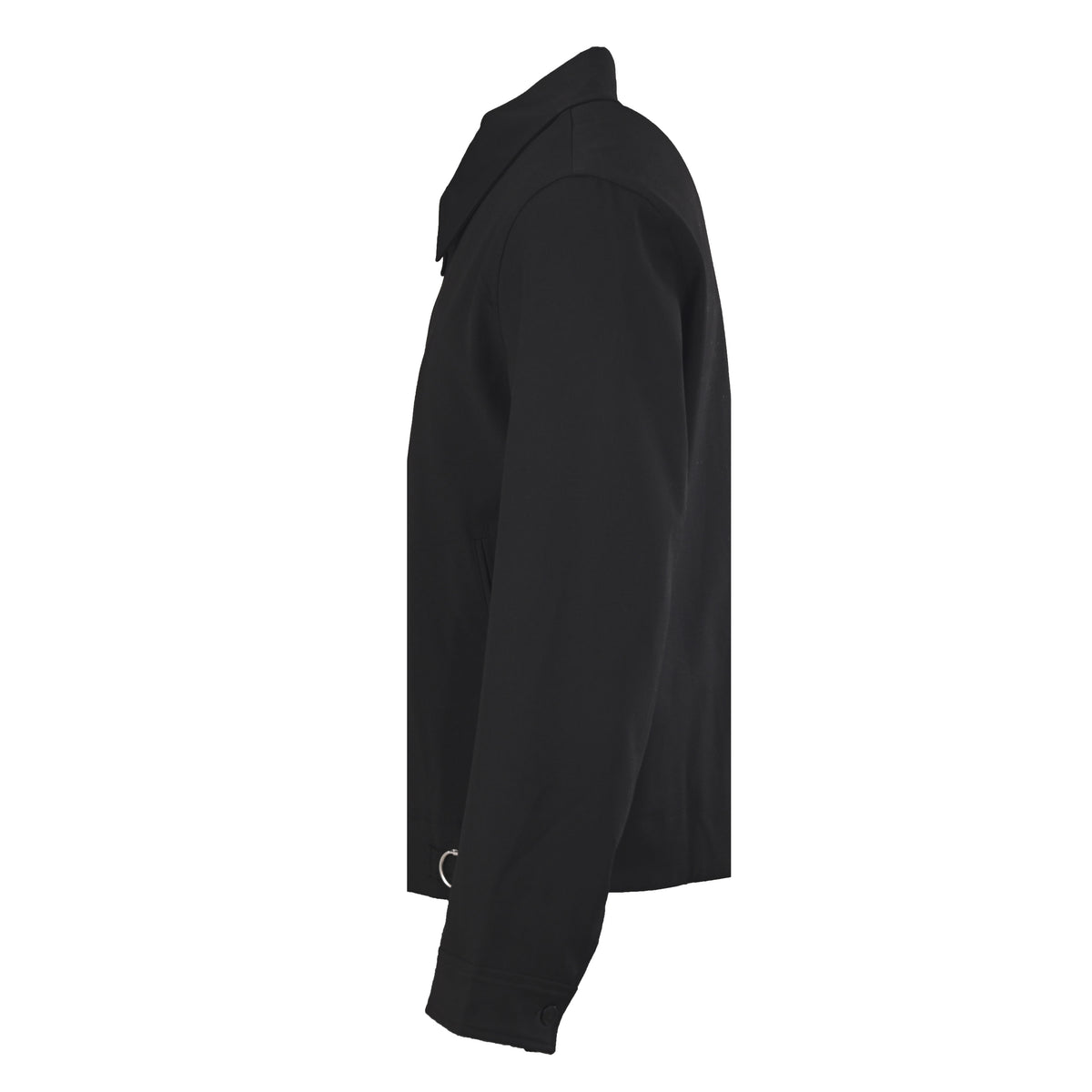 Christian Dior Collared Zip-Up Jacket with Buckle Hem Detail, Casual Layering Outerwear